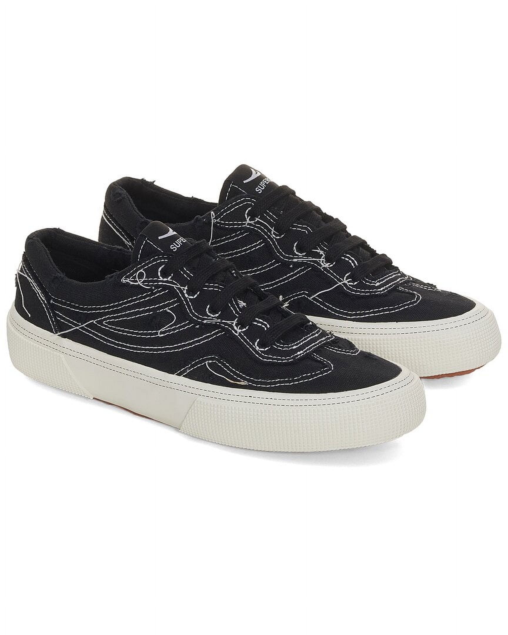 Superga 2941 Revolley Distressed Stone Washed Sneaker, 7.5, Black